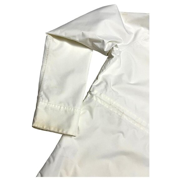 Helly Hansen Cream White Waterproof Outdoor Designer Long Windbreaker Jacket - M - Picture 5 of 6